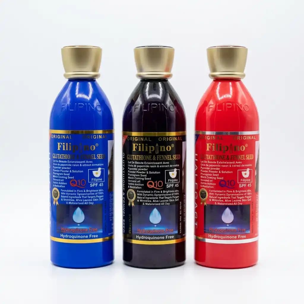 Filipino Tumeric & Glutathione & Halfcast Q10 Injection Hydroquinone Free SPF45 Body Lotion 400ml
