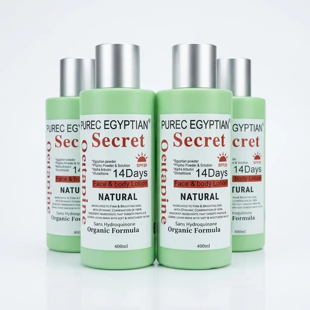 Purec Egyptian Secret Natural Organic Formula 14 Days Face & Body Lotion SPF20 400ml