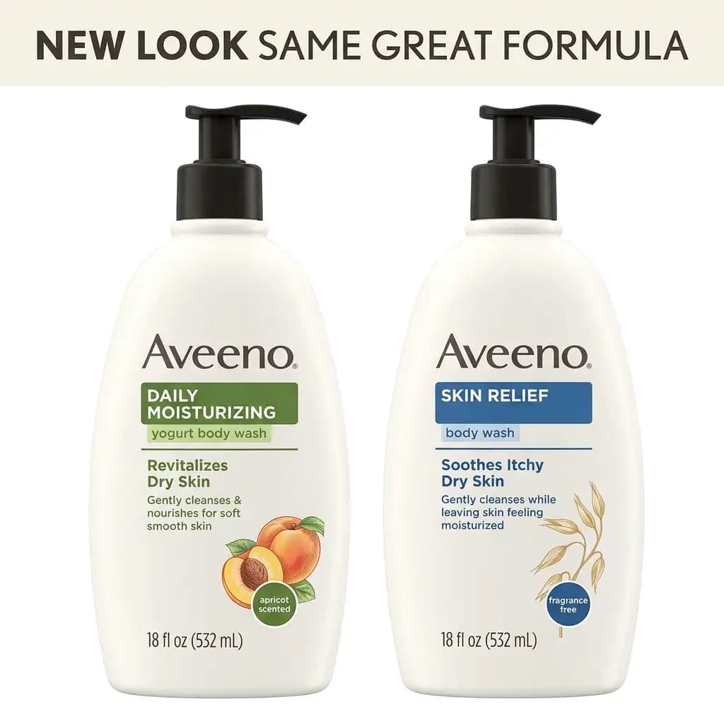 Aveeno Daily Moisturizing Yogurt Body Wash Apricot Scent 532ml
