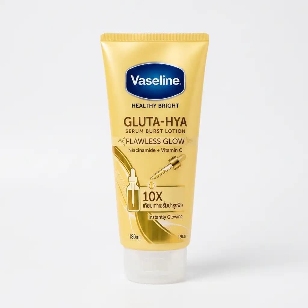 Vaseline Healthy Bright Gluta-HYA Flawless Glow UV Serum Burst Lotion 300ml (1+1 Pack)