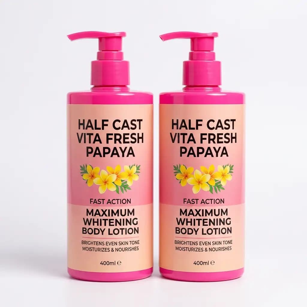 Half Cast Gluta Berry+ 200000mg Maxi Tone Fast Action Whitening Body Lotion 500ml