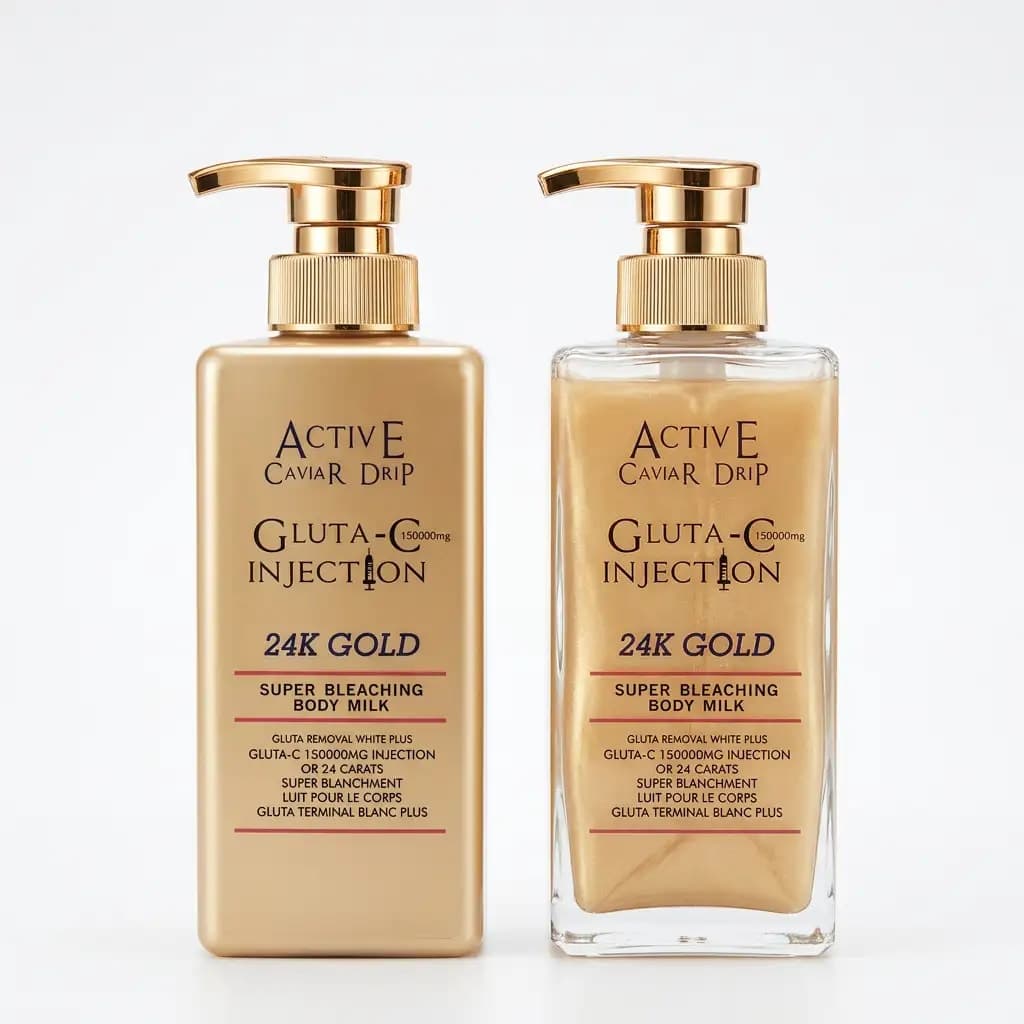 Active Caviar Drip Gluta-C Injection 24K Gold Super Bleaching Body Milk 500ml
