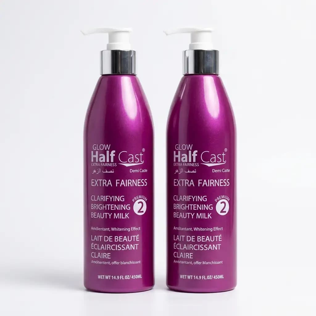 Glow Half Cast Extra Fairness Clarifying Brightening Beauty Milk 450ml