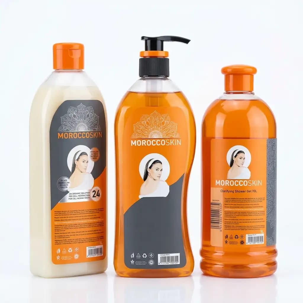 MoroccoSkin Clarifying Shower Gel + Exfoliating Shower Gel 500ml