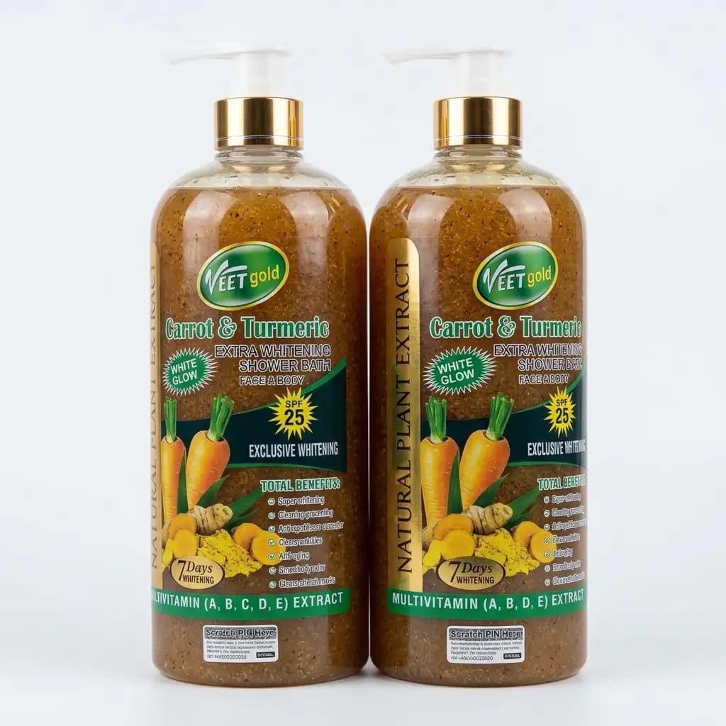 VEETgold Gluta-C & Vitamin C Double Effect X10 Glowing & Whitening Shower Bath PH 5.5 SPF30 1000ml