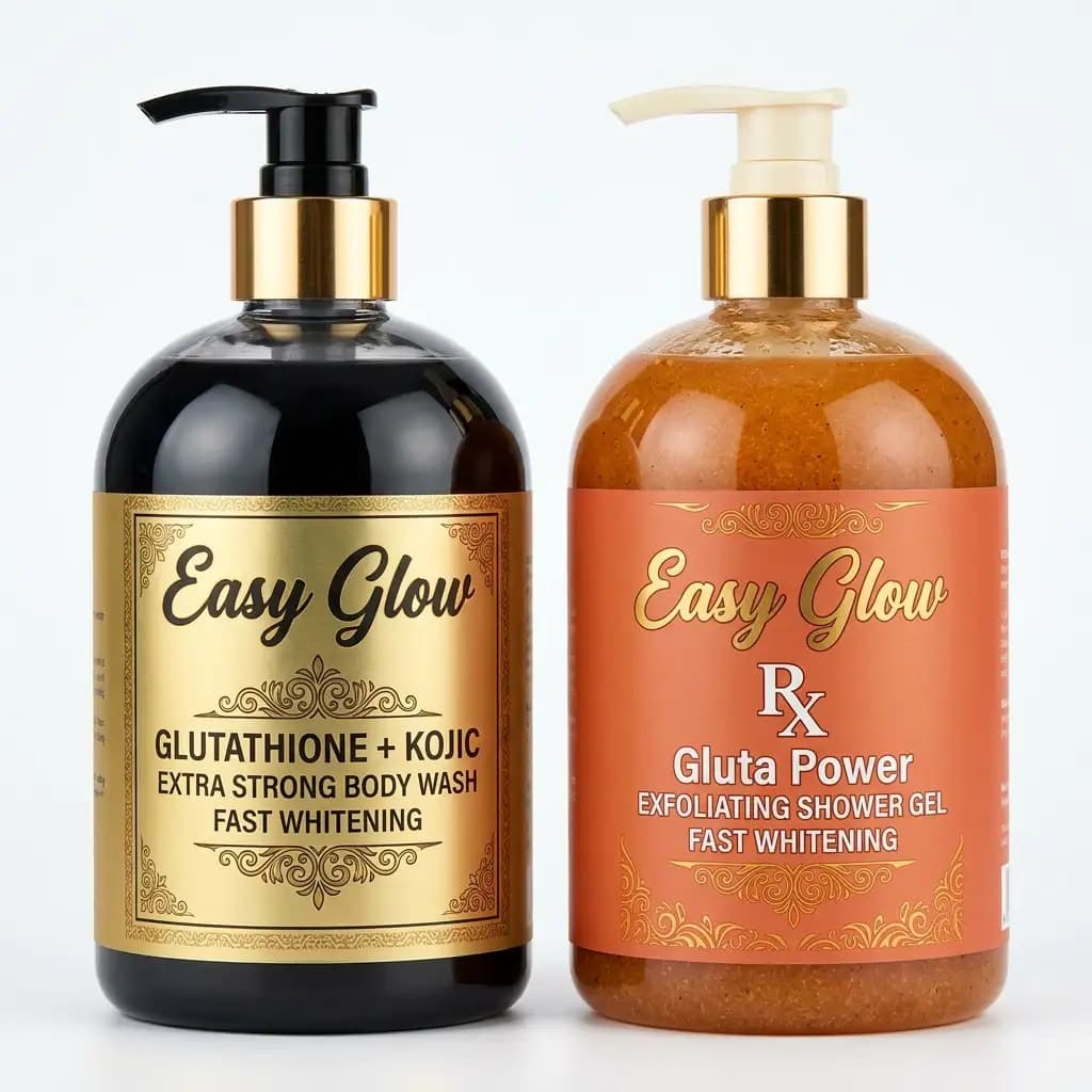 Purec Egyptian Magic Whitening Gold 14 Days Lightening Shower Scrub + Lightening Shower with Arbutin & Pearl 1000ml