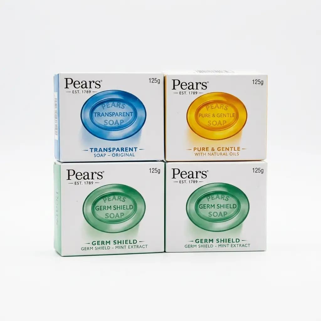 Pears Transparent Soap 125g — Pure & Gentle with Mint / Natural Oils / Aloe Vera
