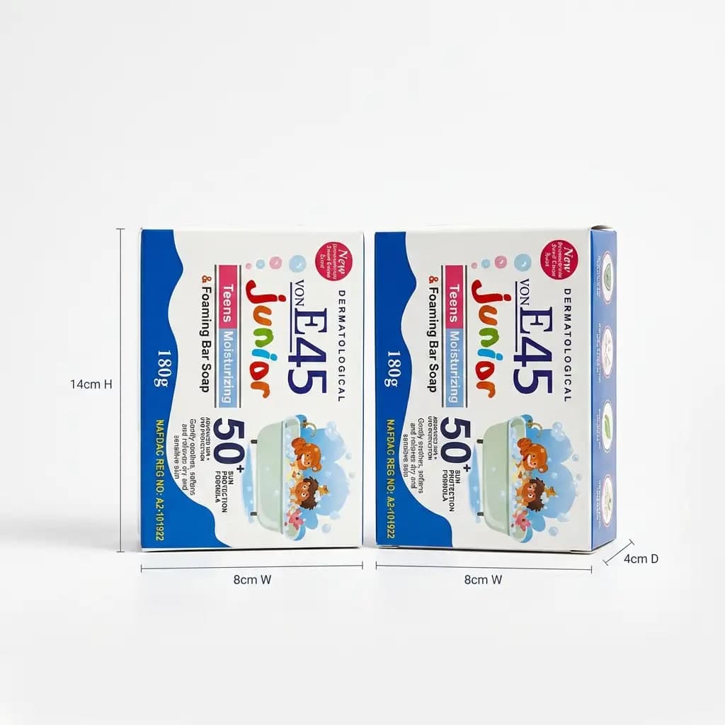 Von E45 Junior Dermatological Teens Moisturizing & Foaming Bar Soap 180g