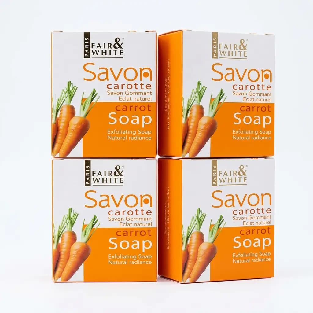 Fair & White Paris Savon Carotte Carrot Soap Exfoliating Natural Radiance 200g