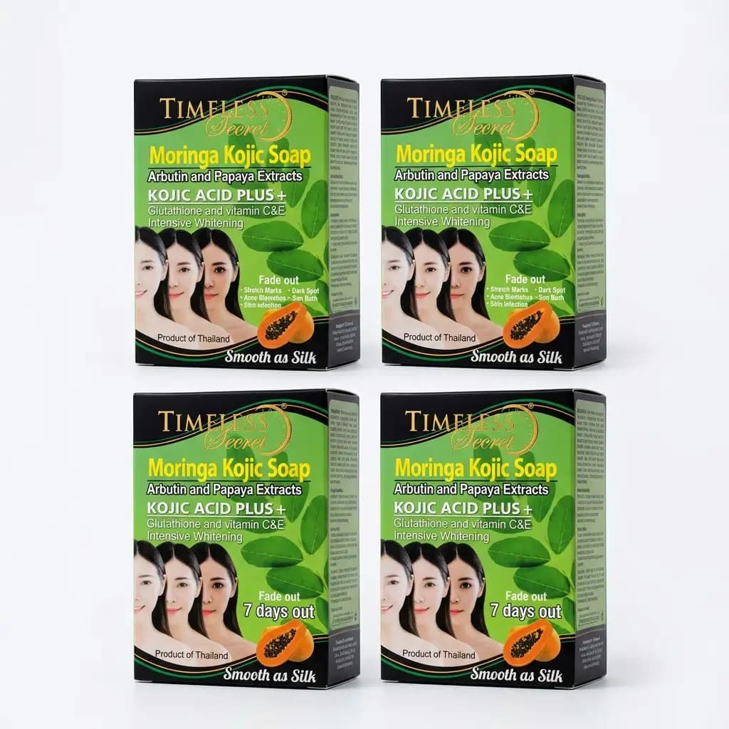 Timeless Secret Moringa Kojic Soap Arbutin & Papaya Extracts Kojic Acid Plus+ 160g