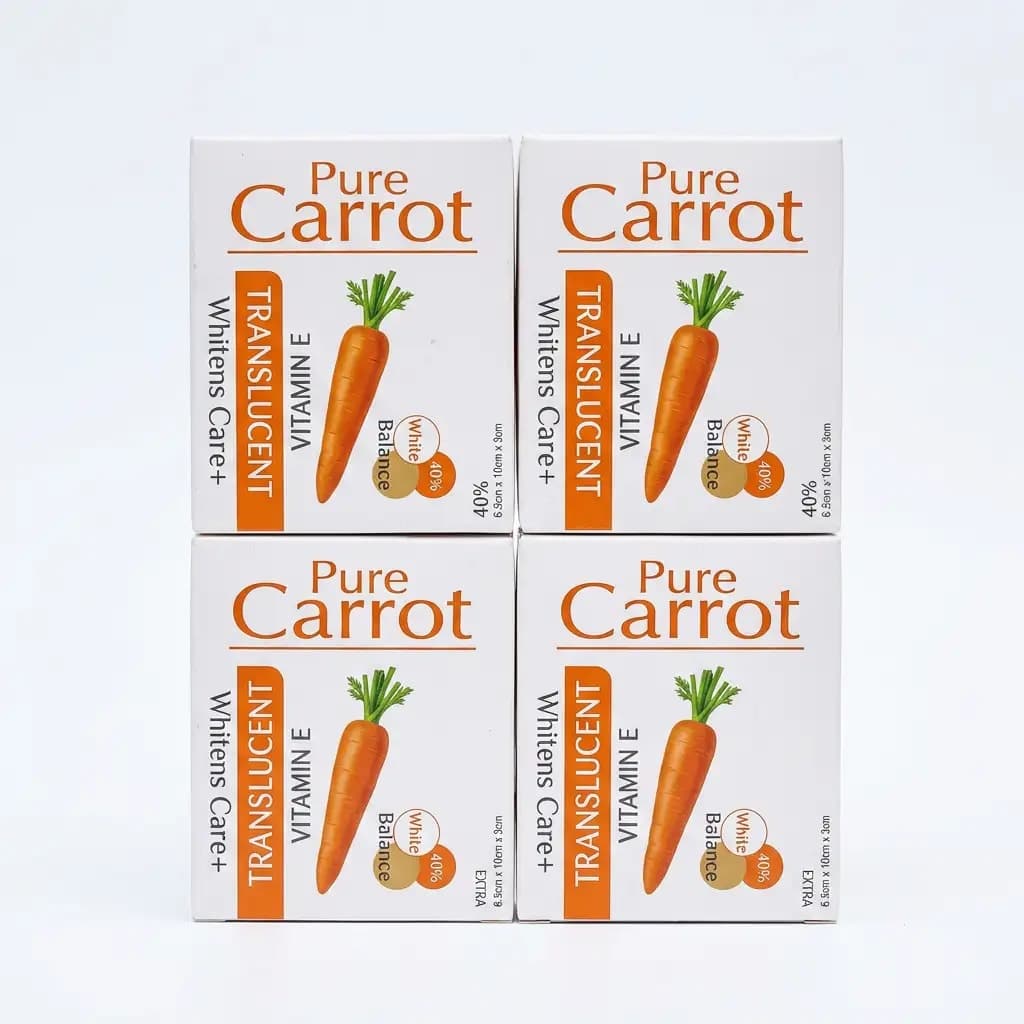 Pure Carrot Transparent Whitens Care+ Bar Soap 100g