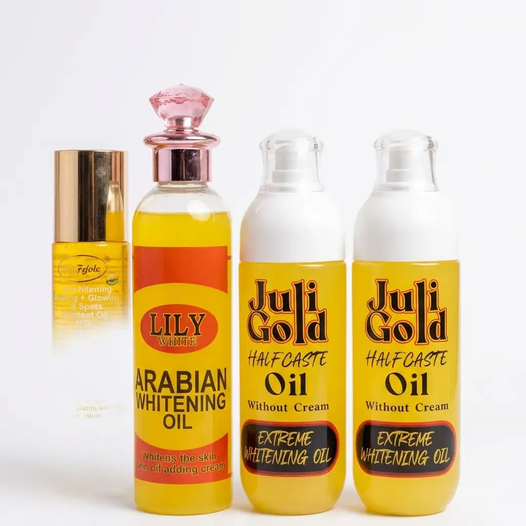 Lily White Arabian Whitening Oil + Juli Gold Halfcaste Oil Without Cream Extreme Whitening Oil 200ml