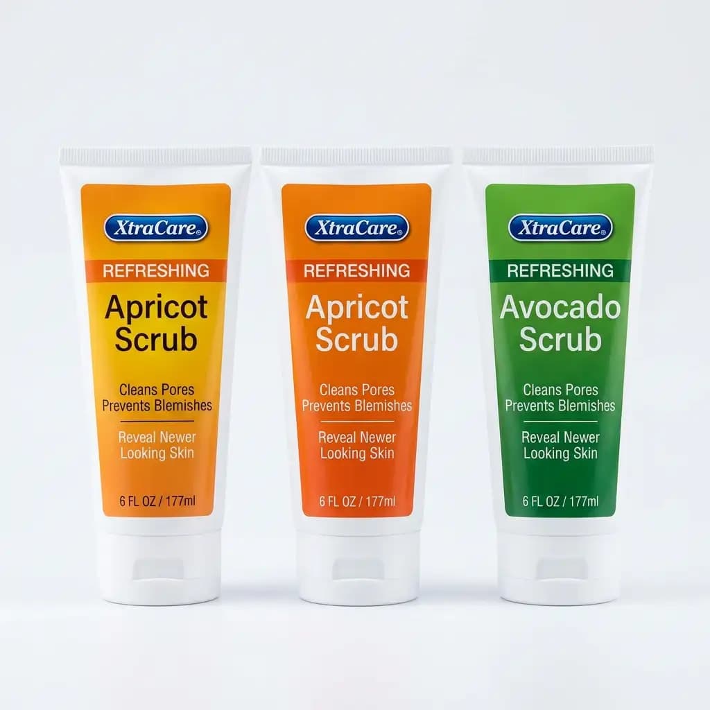 XtraCare Refreshing Apricot Scrub + XtraCare Refreshing Avocado Scrub 227g