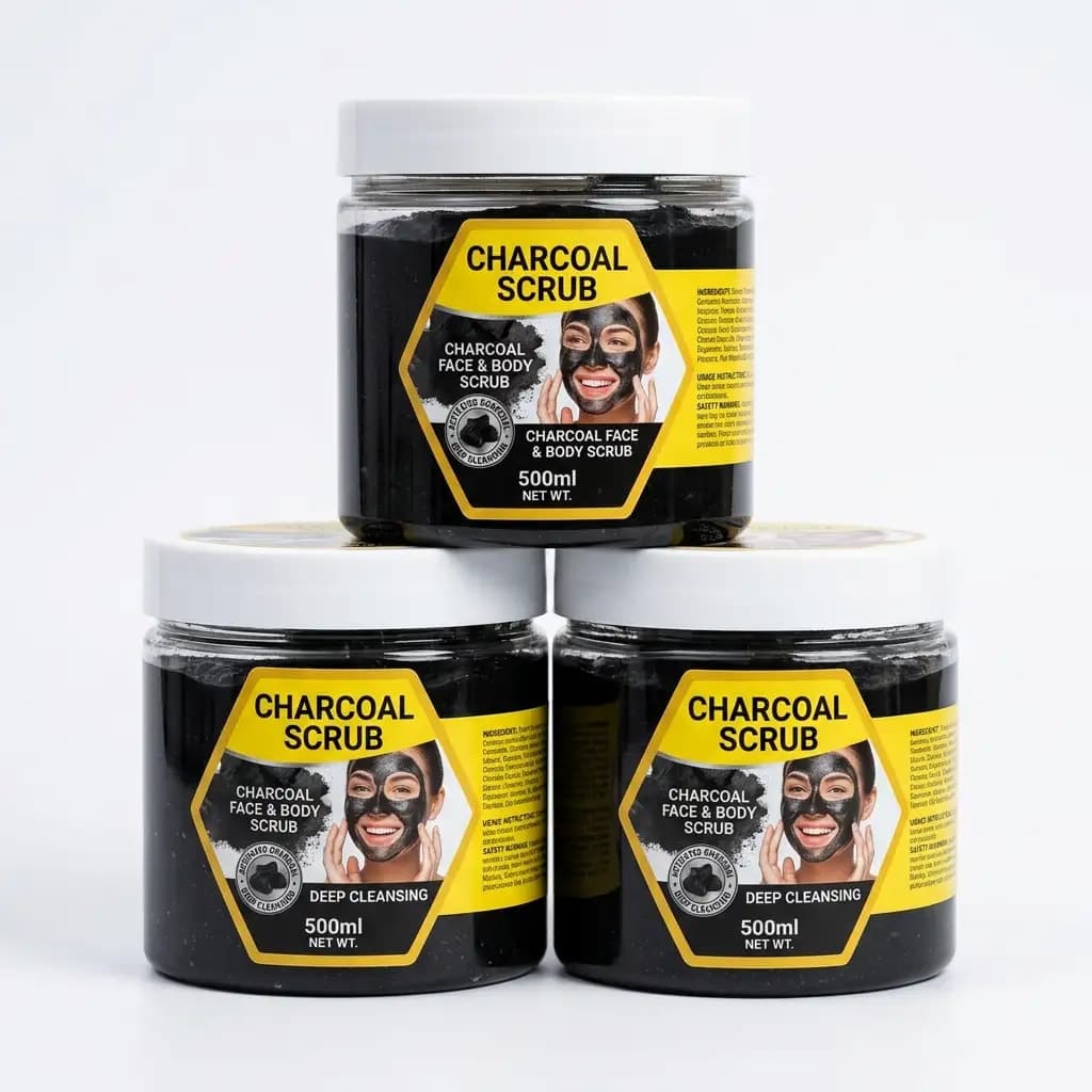 Xtreme Collection Deep Cleansing Charcoal Scrub Blend of Natural Herbs & Minerals 500ml