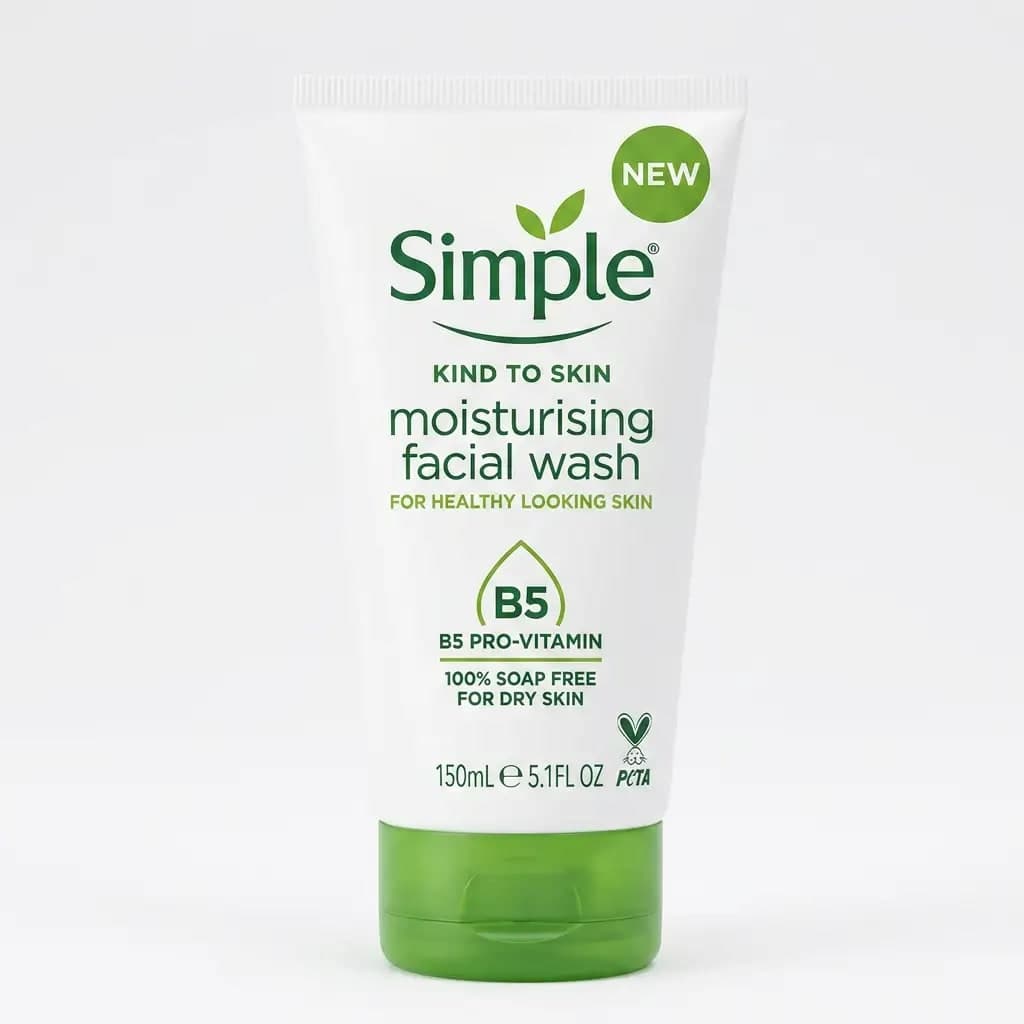 Simple Kind to Skin Moisturising Facial Wash Vitamin B5 + E 150ml