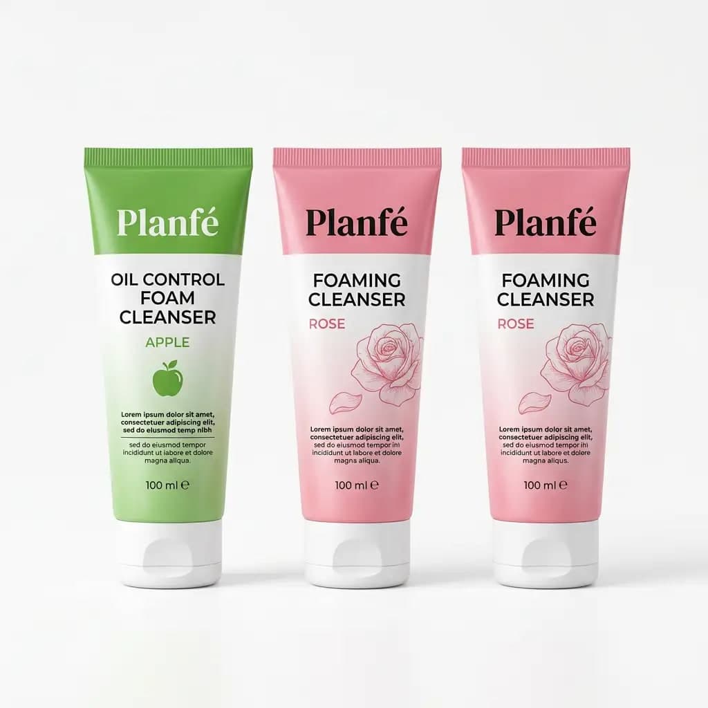 Plante Oil Control Apple Foam Cleanser + Whitening Rose Foam Cleanser 100ml