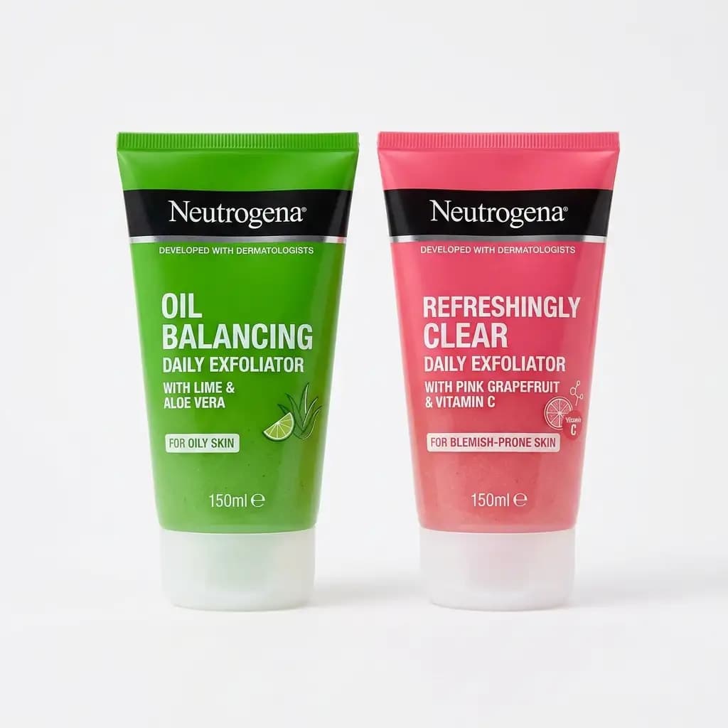 Neutrogena Oil Balancing Daily Exfoliator + Refreshingly Clear Daily Exfoliator (Bundle) 150ml