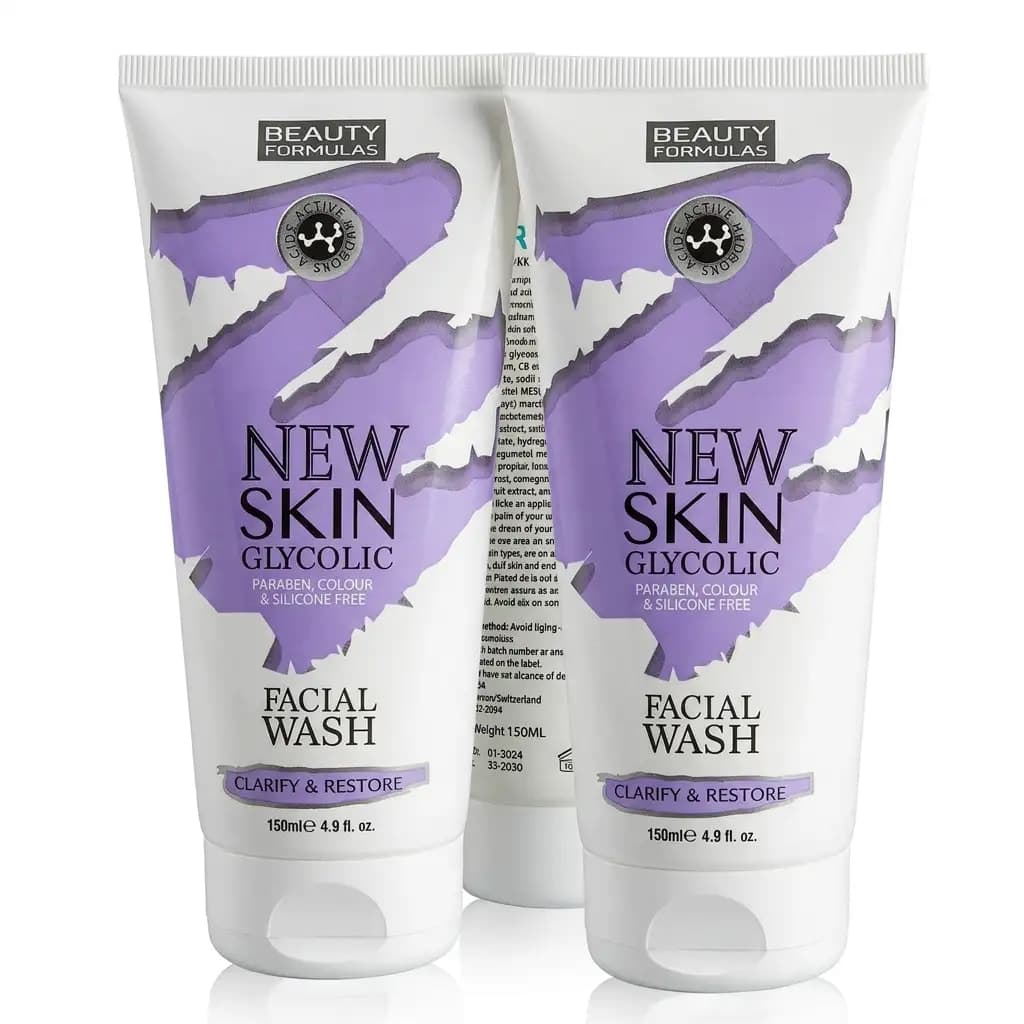 Beauty Formulas New Skin Glycolic Facial Wash Clarify & Restore 150ml