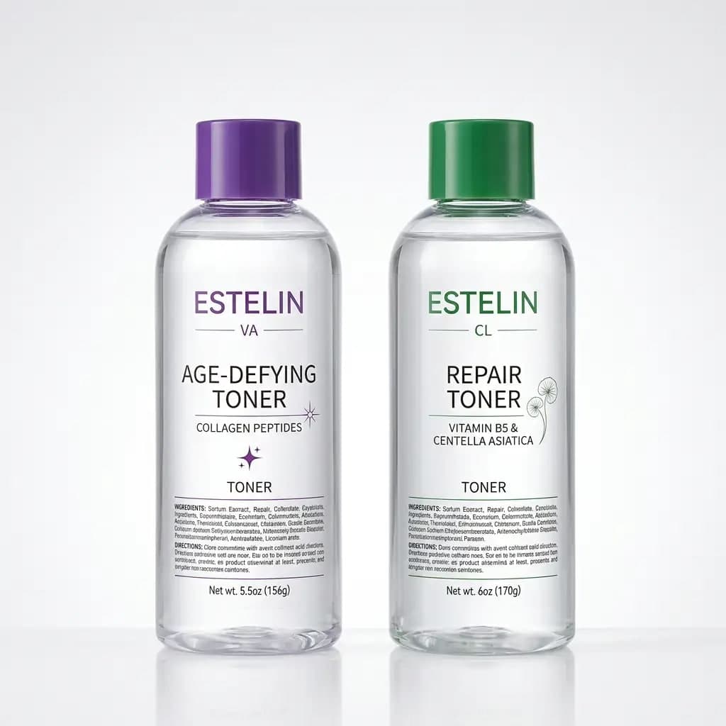Estelin VA Age-Defying Toner Collagen + Peptides & Repair Toner Vitamin B5 + Centella Asiatica (Bundle) 100ml