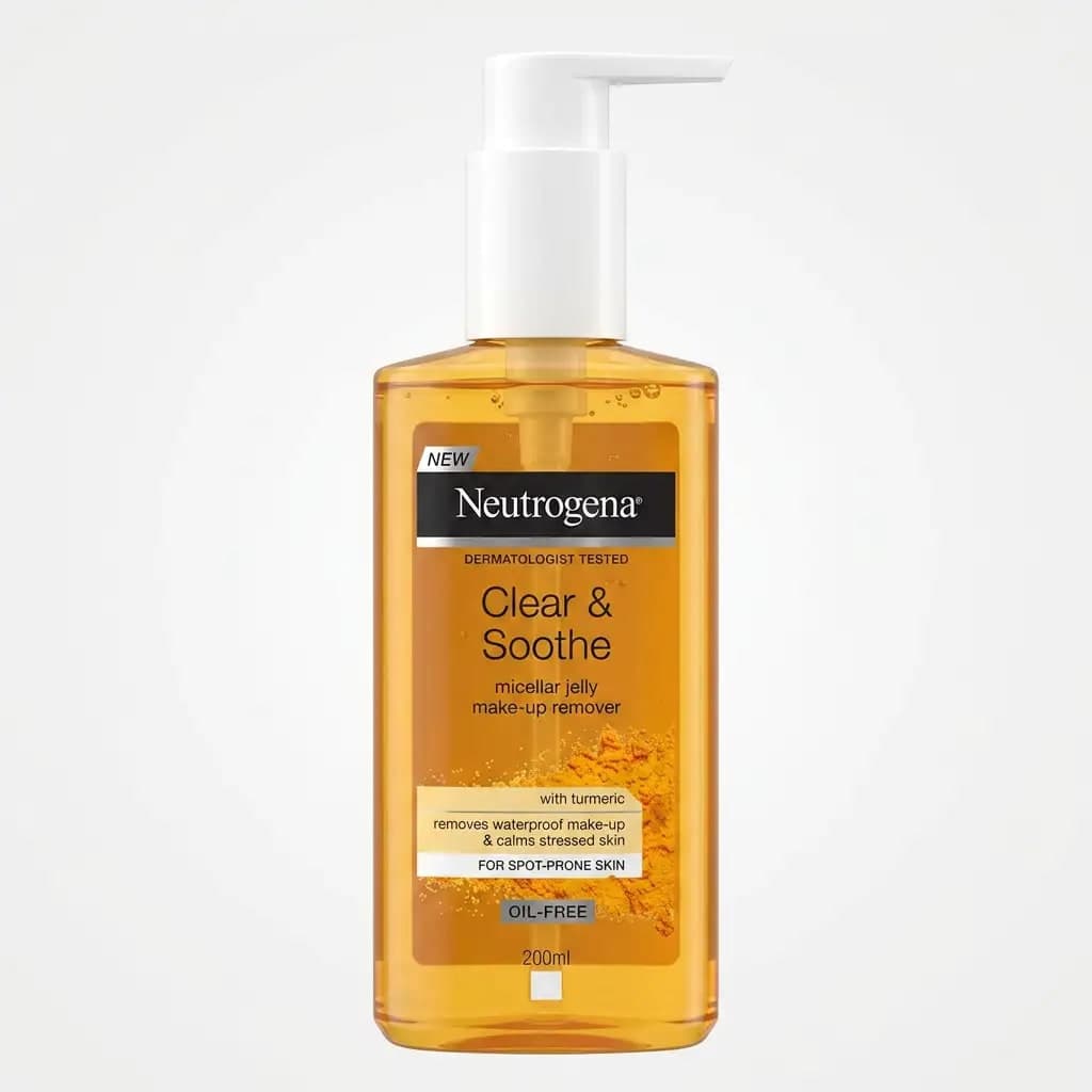 Neutrogena Clear & Soothe Micellar Jelly Make-Up Remover with Turmeric Oil-Free 200ml
