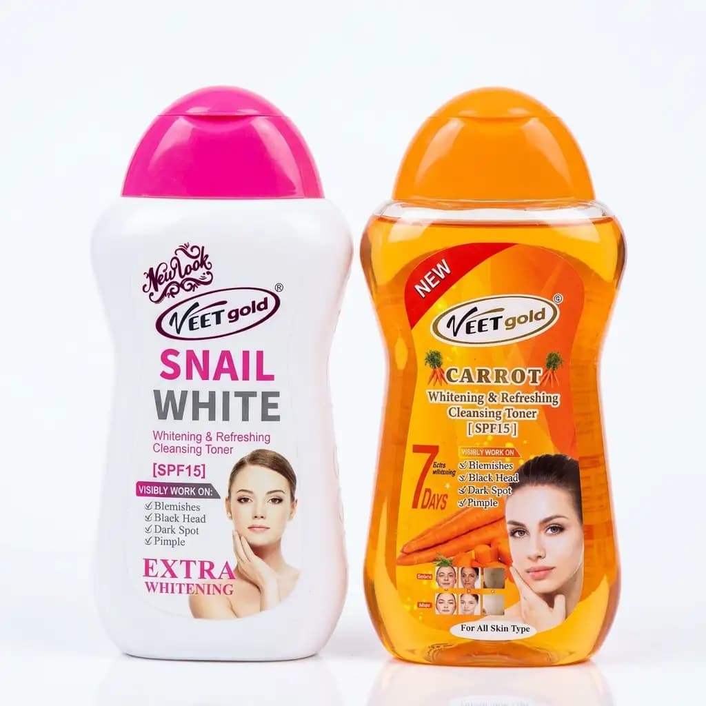 VEETgold Snail White Extra Whitening + Carrot Whitening & Refreshing Cleansing Toner SPF15 200ml