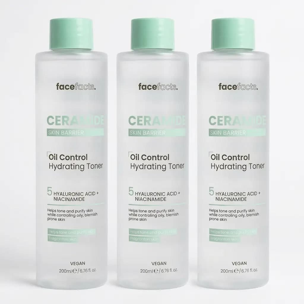 Face Facts Ceramide Oil Control Hydrating Toner Hyaluronic Acid + Niacinamide 200ml