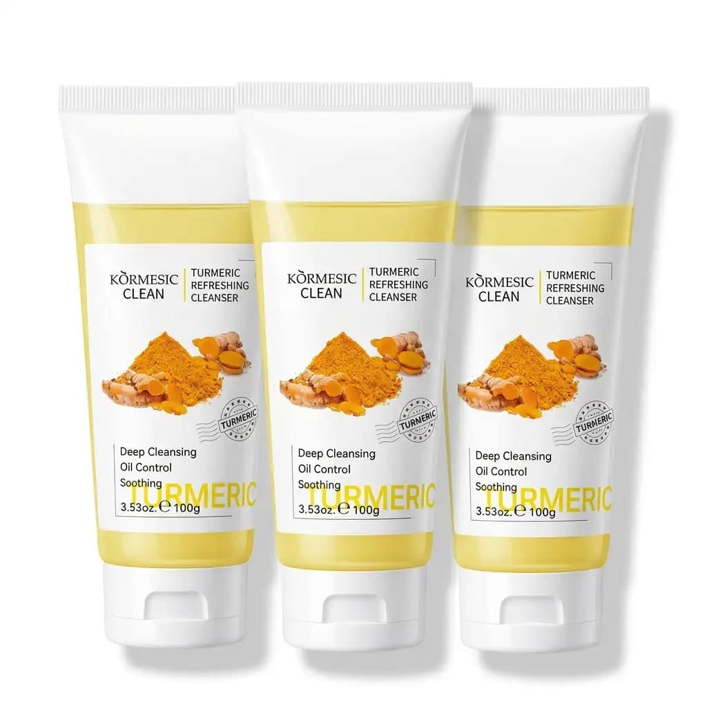 Kormesic Turmeric Refreshing Facial Cleanser Deep Cleansing Oil Control Soothing 100g