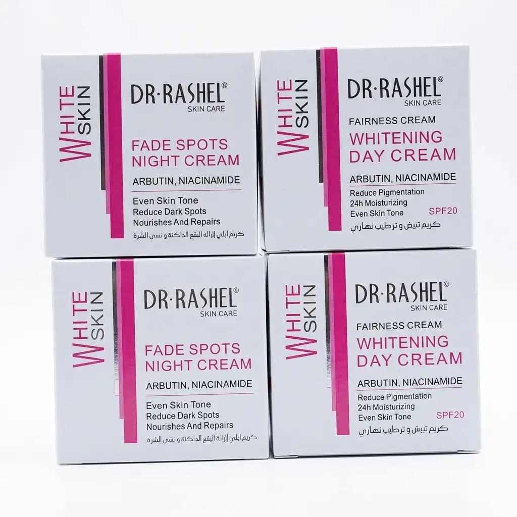 Dr. Rashel White Skin Fade Spots Night Cream & Whitening Day Cream SPF20 Arbutin Niacinamide 50g