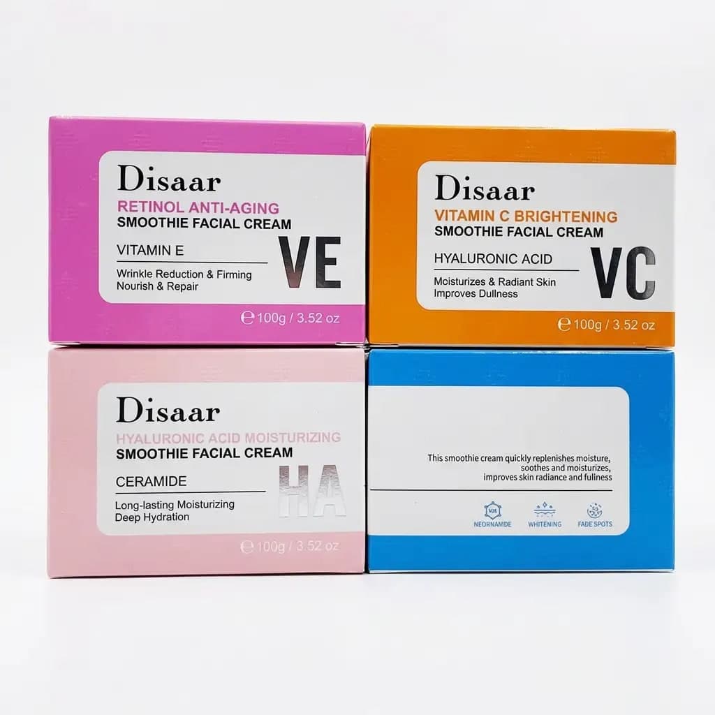 Disaar Smoothie Facial Cream — Retinol Vitamin E, Vitamin C Hyaluronic Acid, Ceramide HA 100g