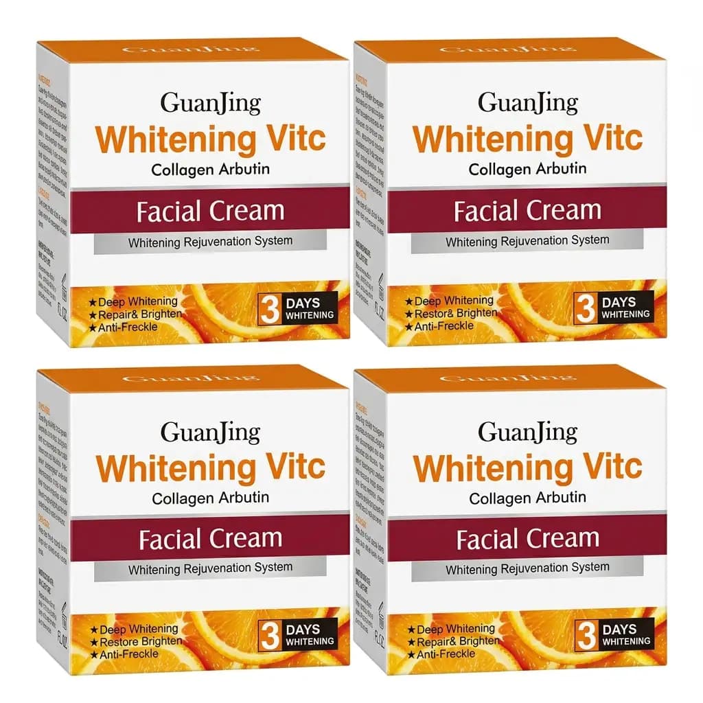 GuanJing Whitening VitC Collagen Arbutin Facial Cream 3 Days Whitening Rejuvenation System 50g