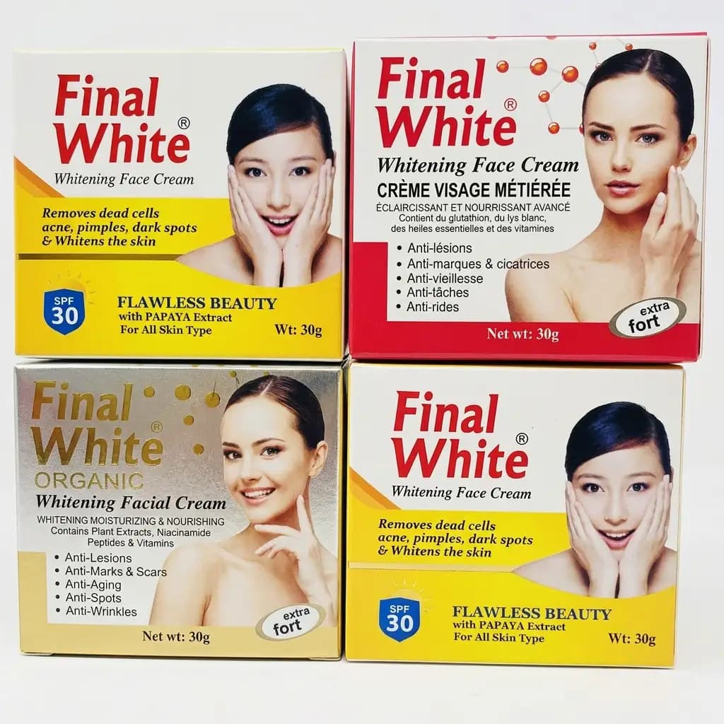 Final White Whitening Face Cream SPF30 Papaya Extract + Organic + Extra Fort Variants 30g